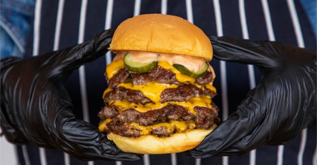 Pickl's award-winning smash burger Dubai